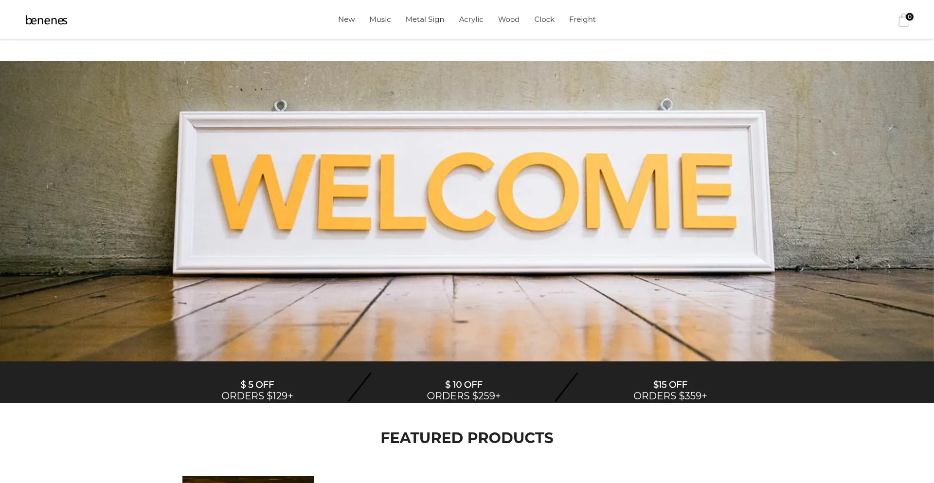 Website screenshot of Benenes.com