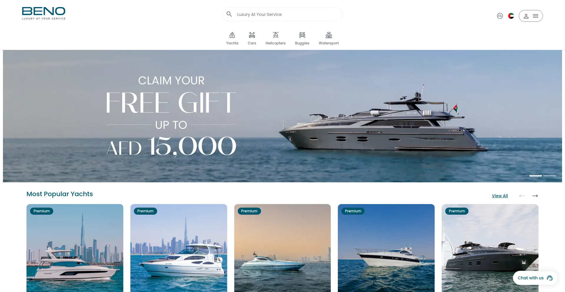 Website screenshot of Beno.com