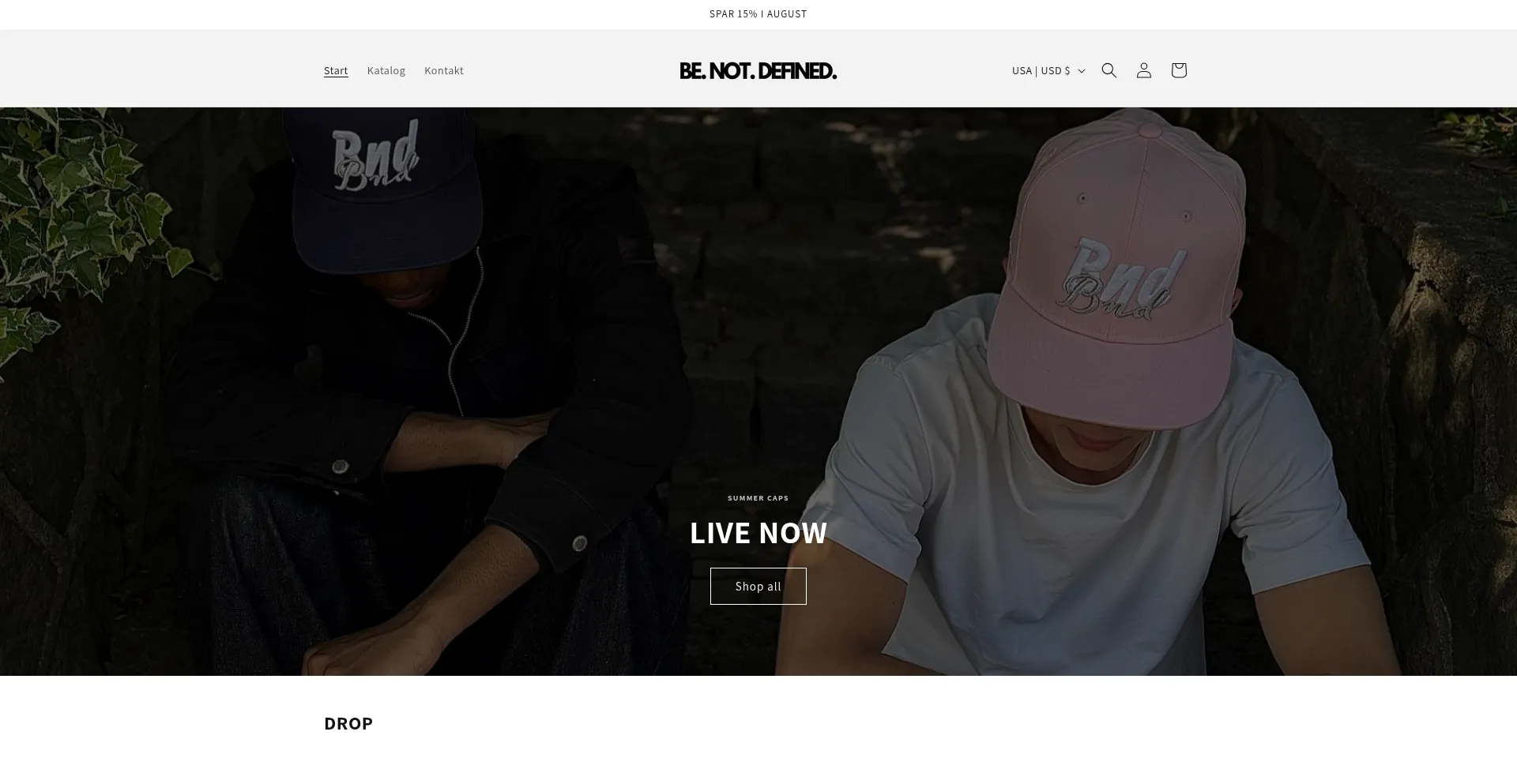 Website screenshot of Benotdefined.dk