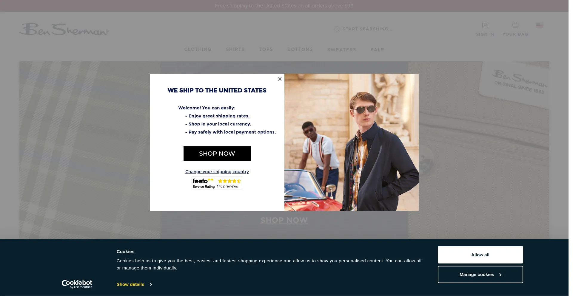 Bensherman.com Screenshot