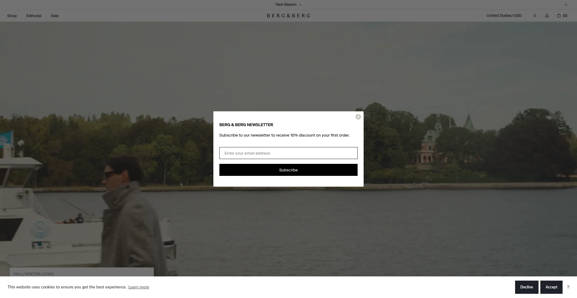 Bergbergstore.com Screenshot