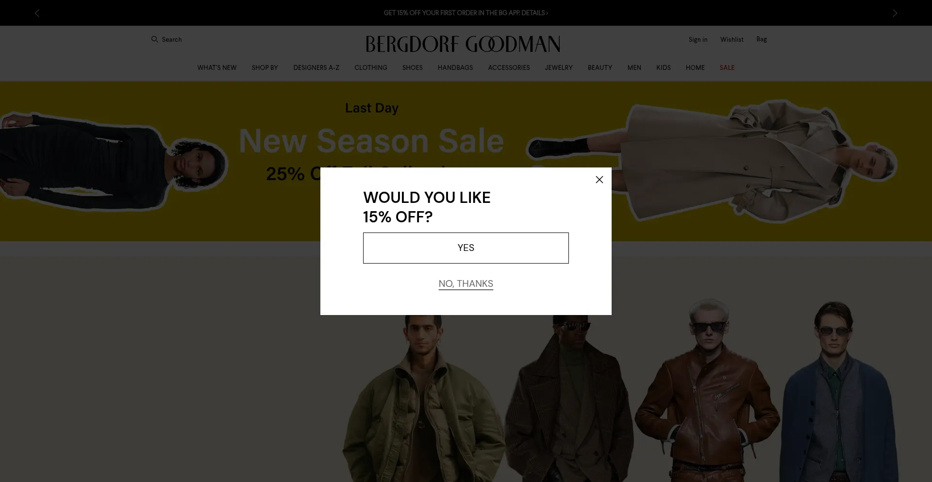 Bergdorfgoodman.com Screenshot