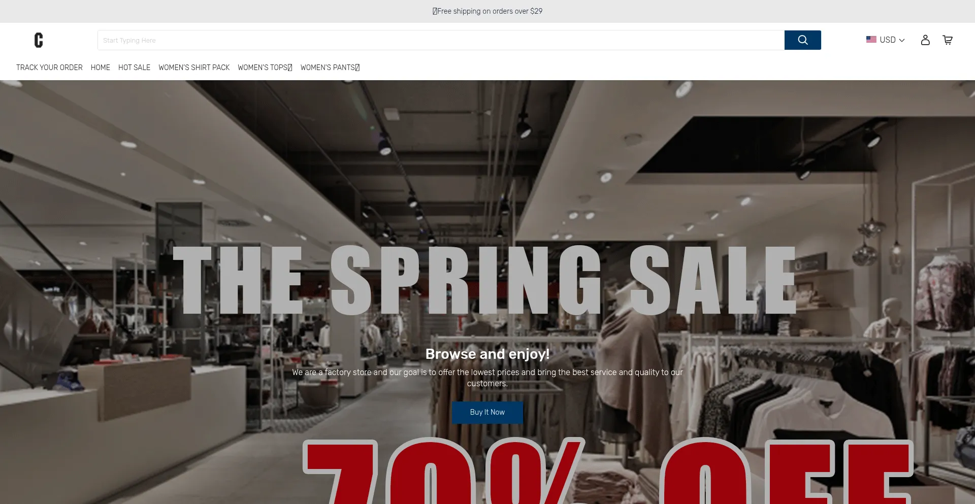 Website screenshot of Bergote.com