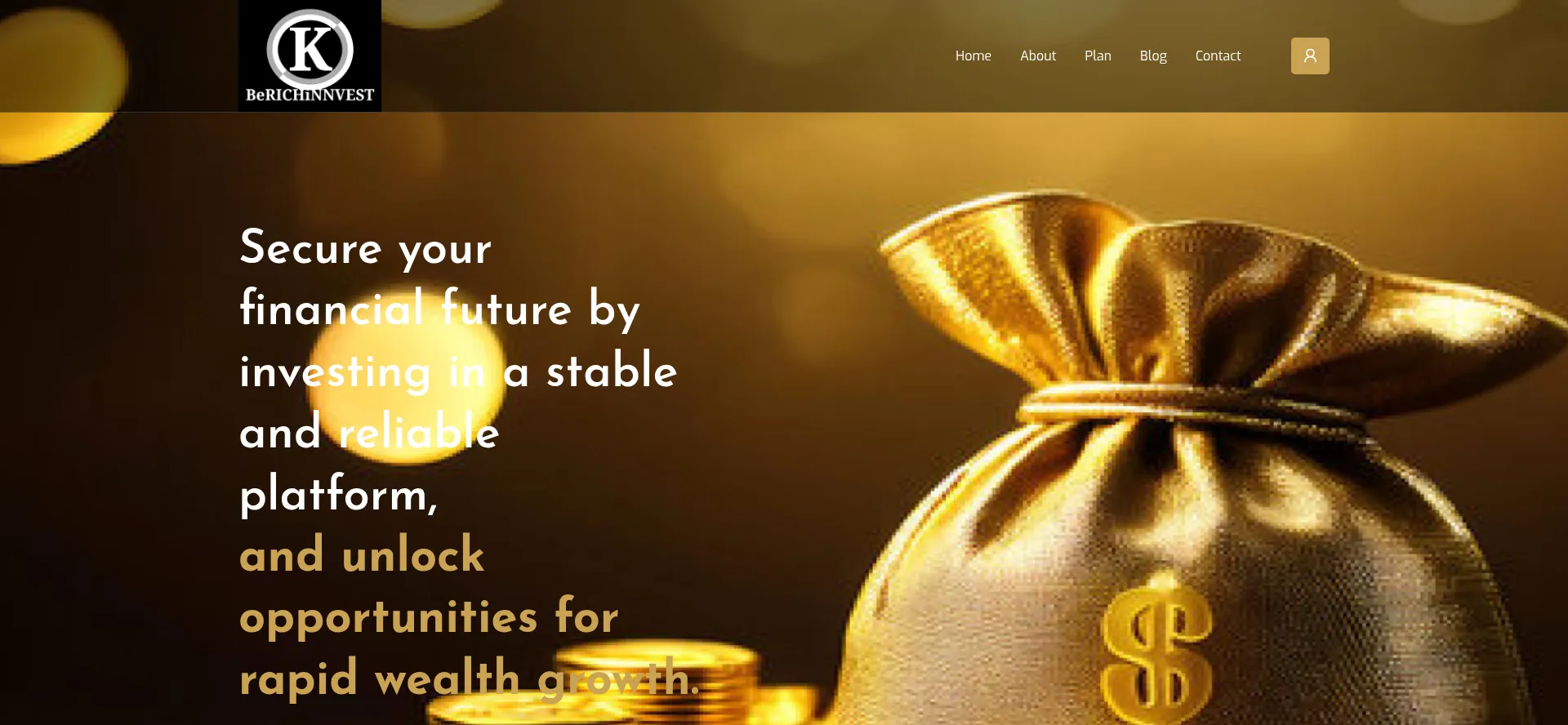 Website screenshot of Berichinnvest.com