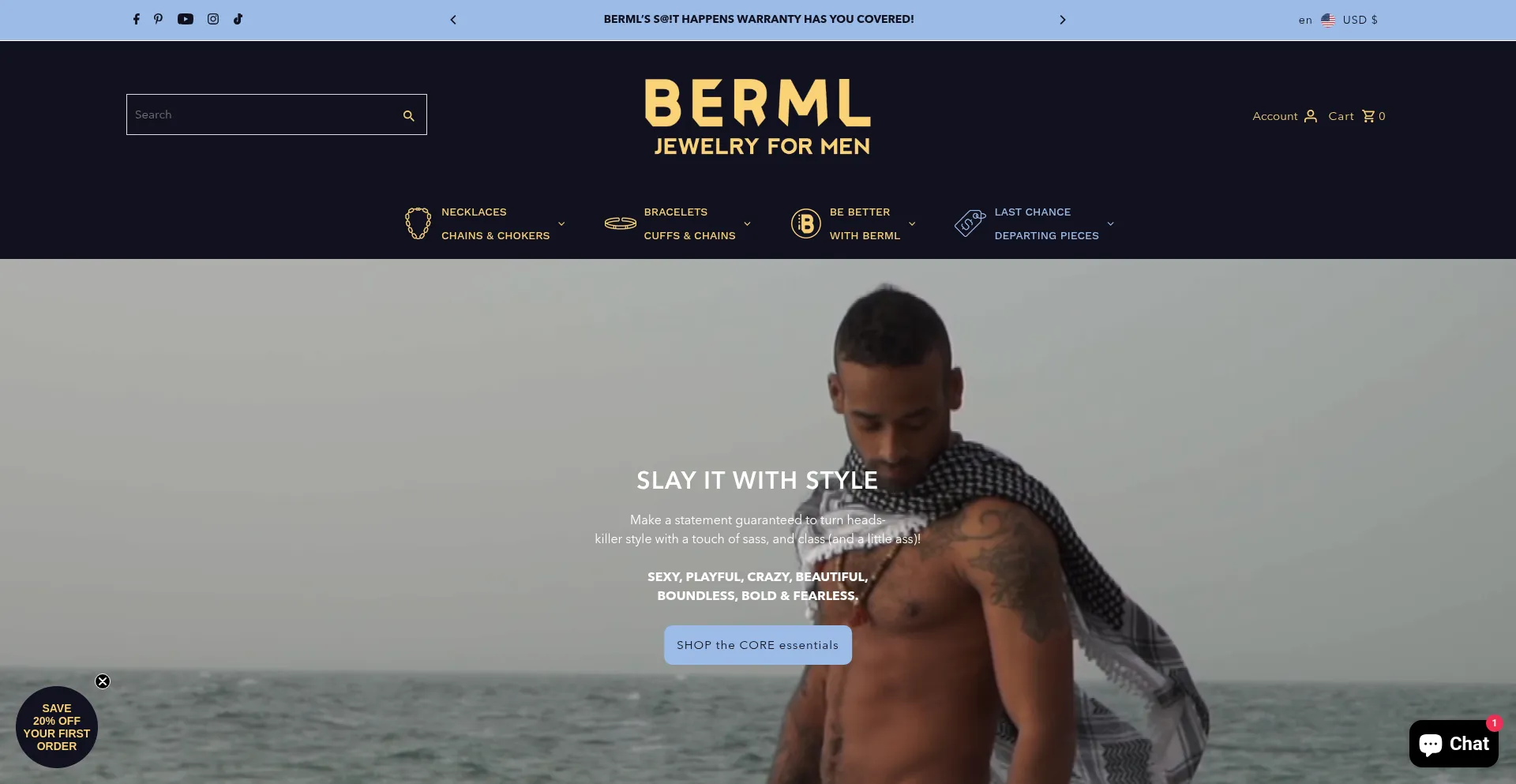 Website screenshot of Berml.men