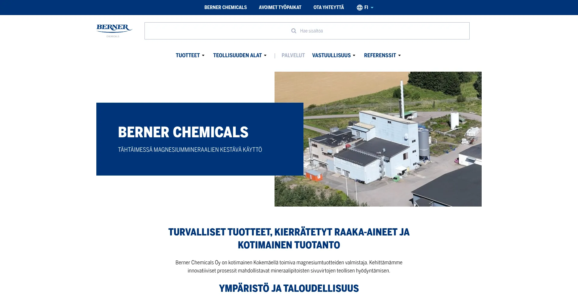 Bernerchemicals.fi Screenshot