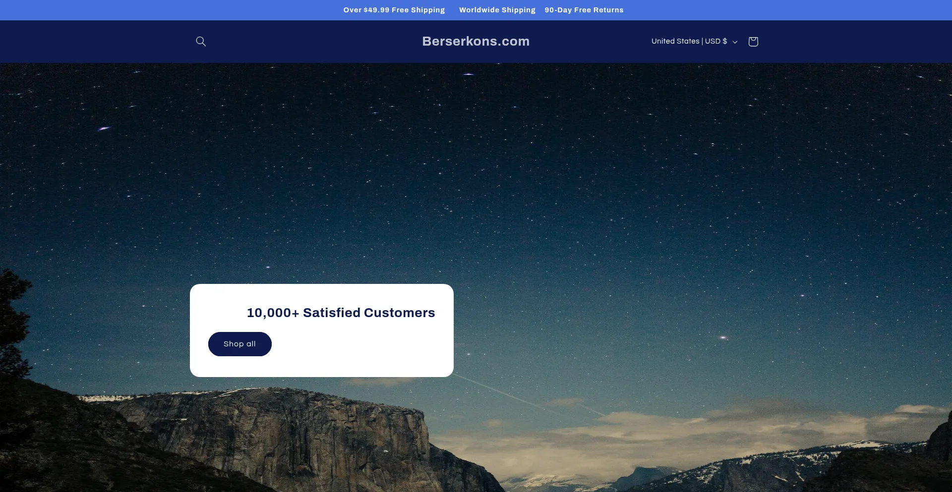 Website screenshot of Berserkons.com