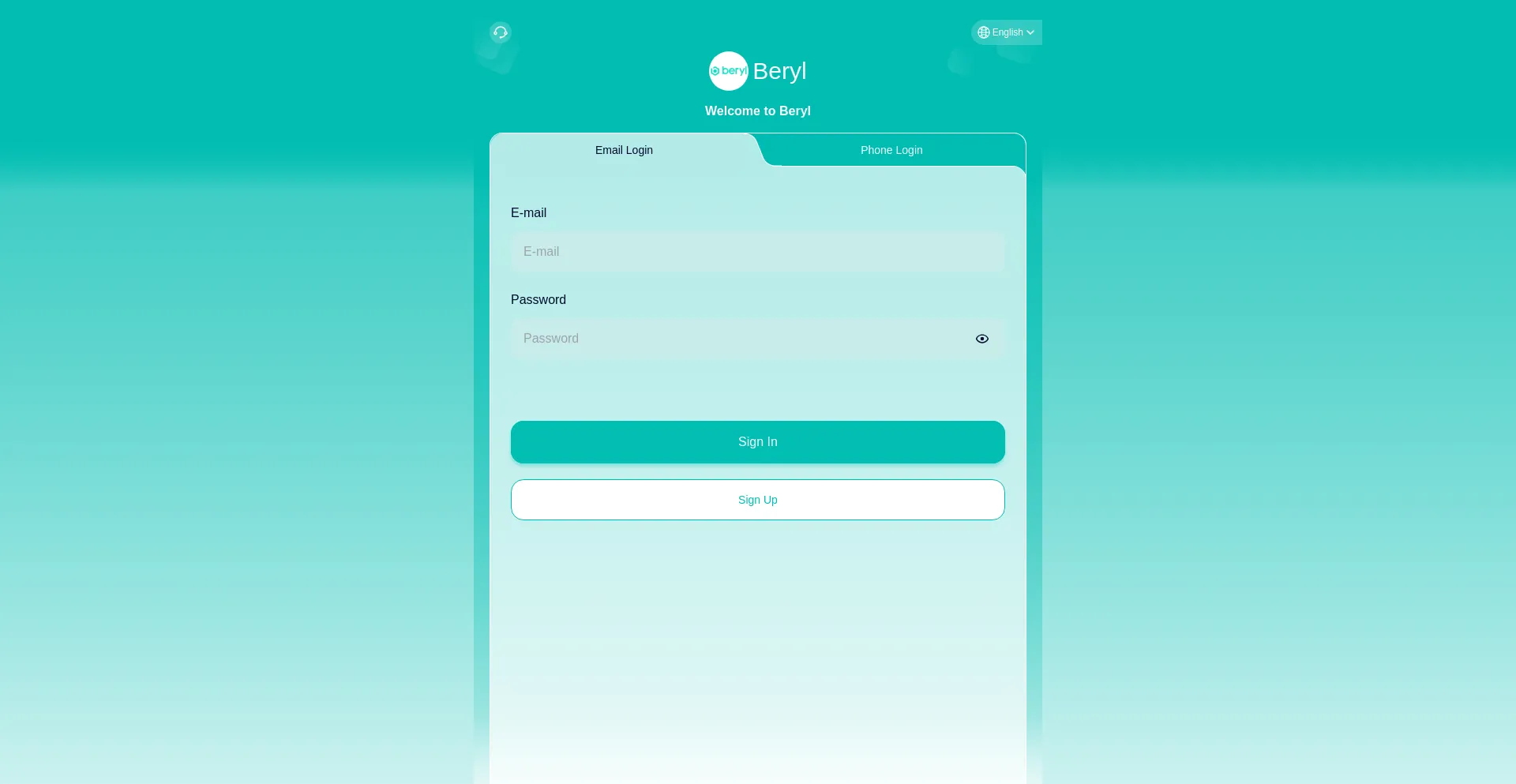 Website screenshot of Beryl.vip