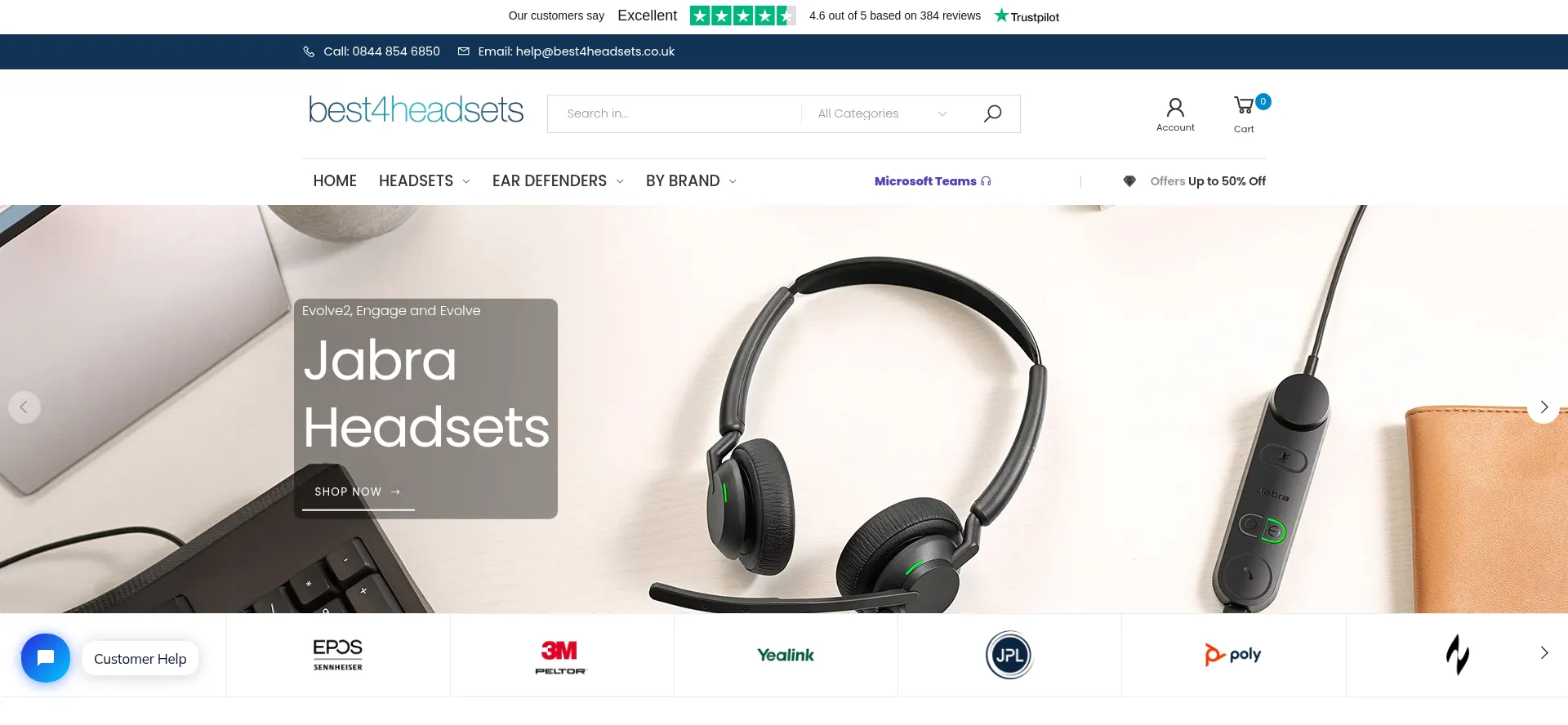 Website screenshot of Best4headsets.co.uk
