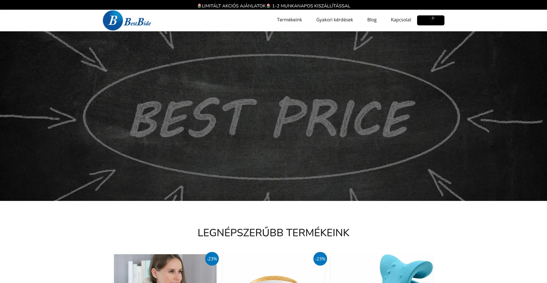 Website screenshot of Bestbide.hu