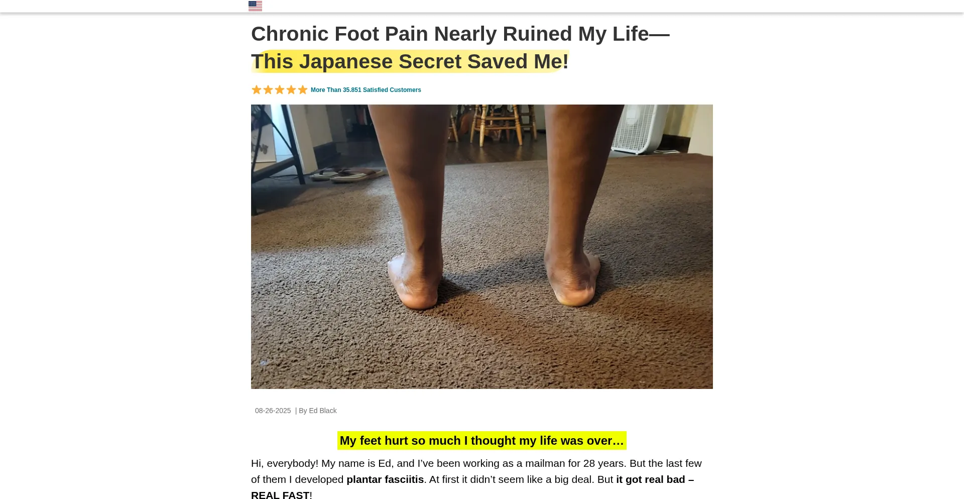 Website screenshot of Bestfeetinsoles.com