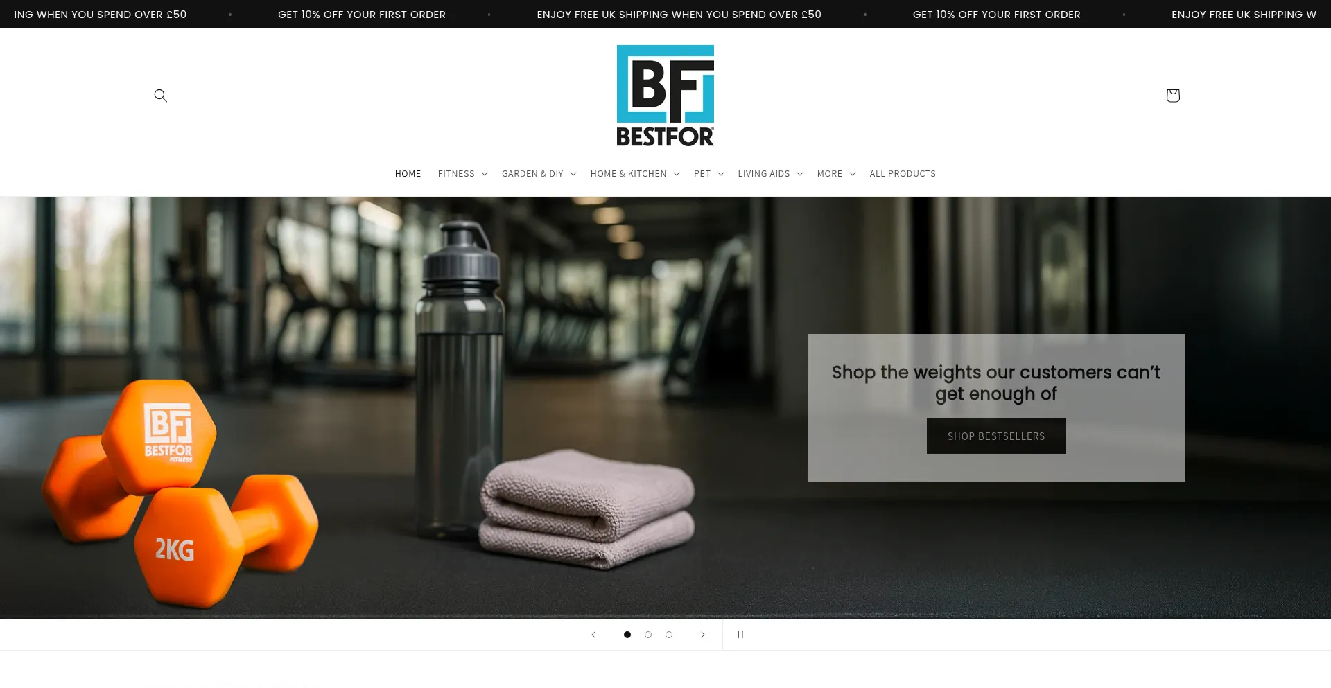 Website screenshot of Bestforbuying.co.uk
