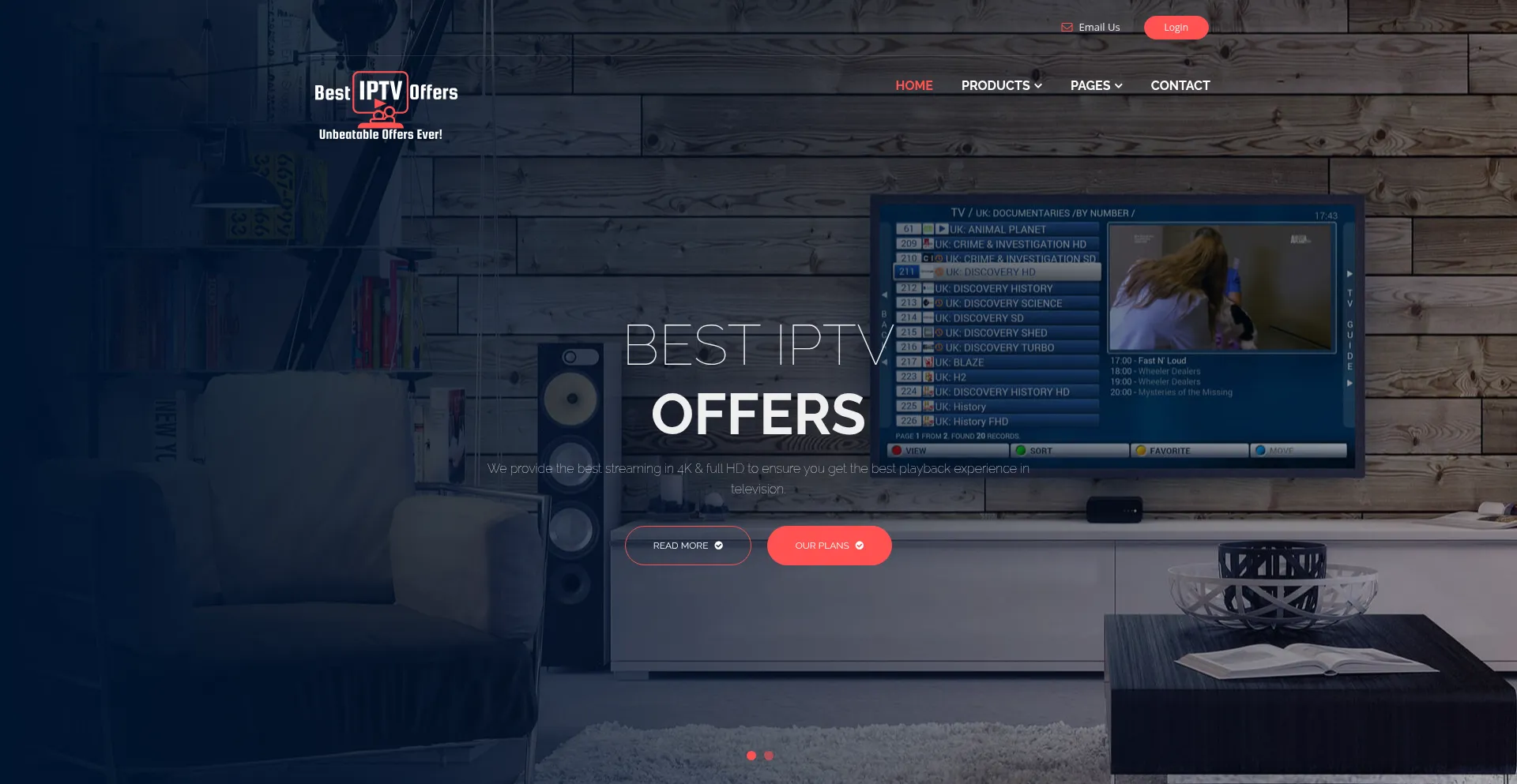 Website screenshot of Bestiptvoffers.com