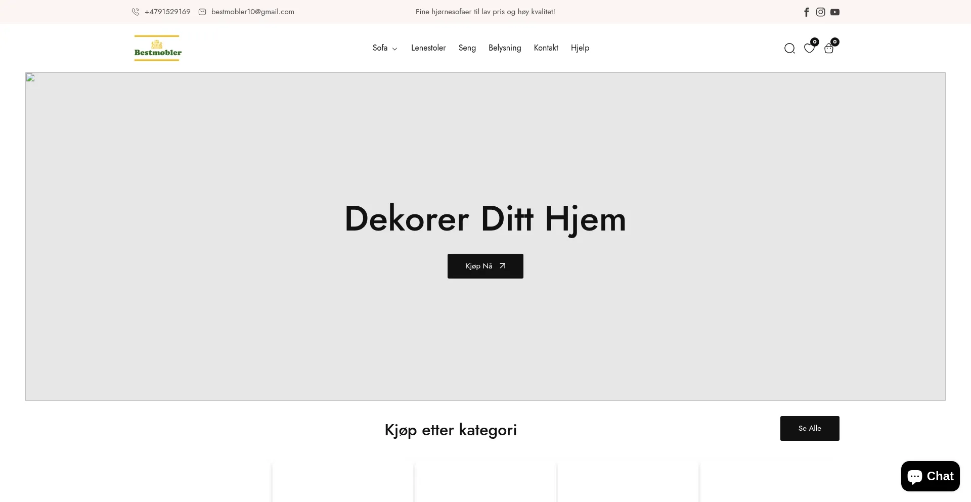 Website screenshot of Bestmobler.com