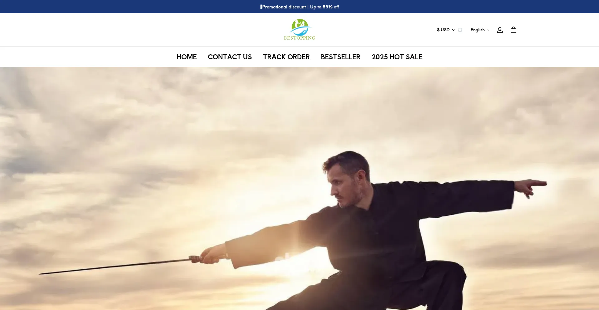 Website screenshot of Bestopphings.shop