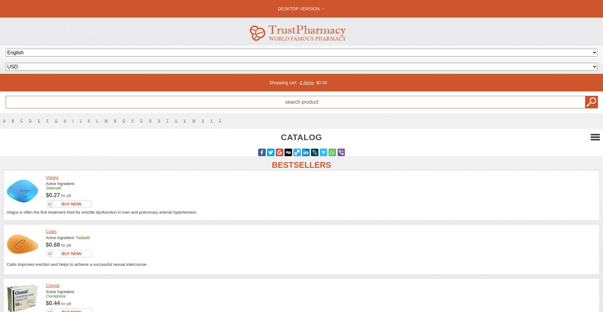 Website screenshot of Bestpharm-eu.com