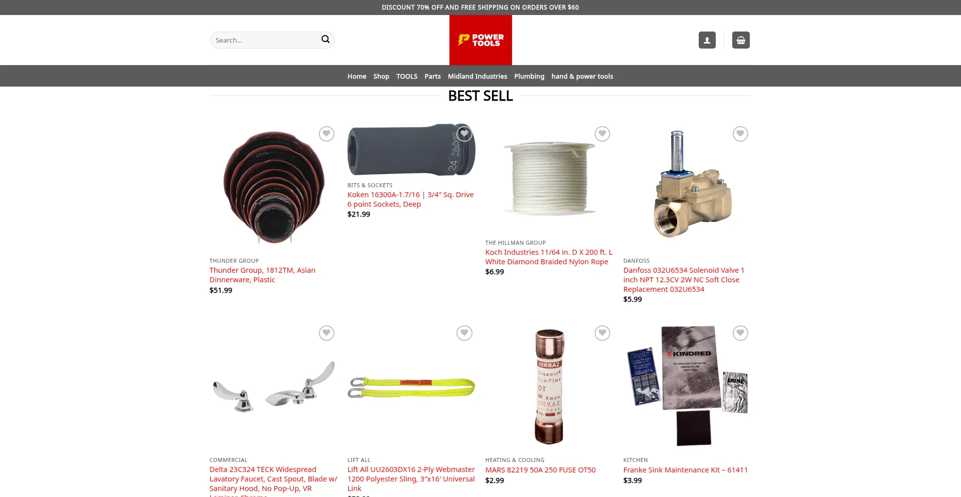 Website screenshot of Bestpowertoolshop.com