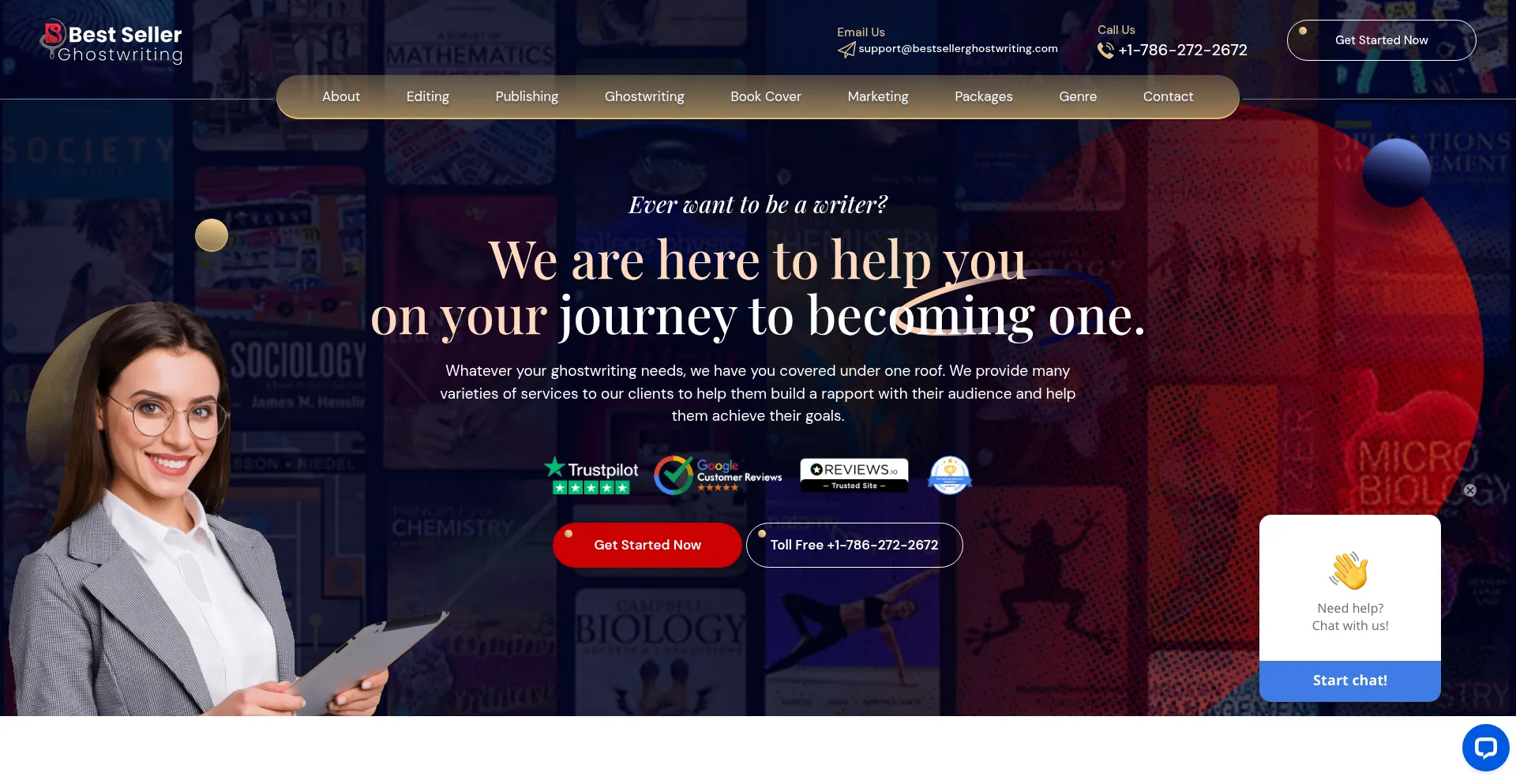 Bestsellerghostwriting.com Screenshot
