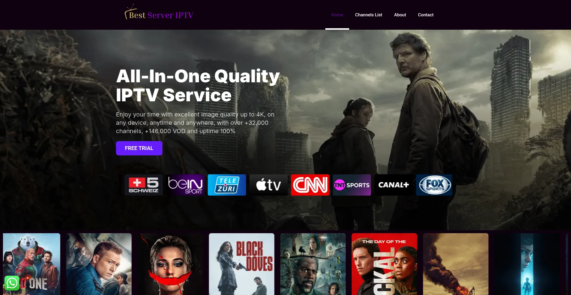 Bestserveriptv.com Screenshot