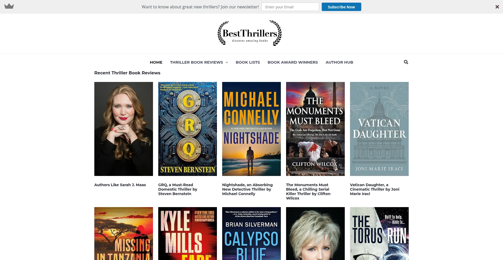 Bestthrillers.com Screenshot
