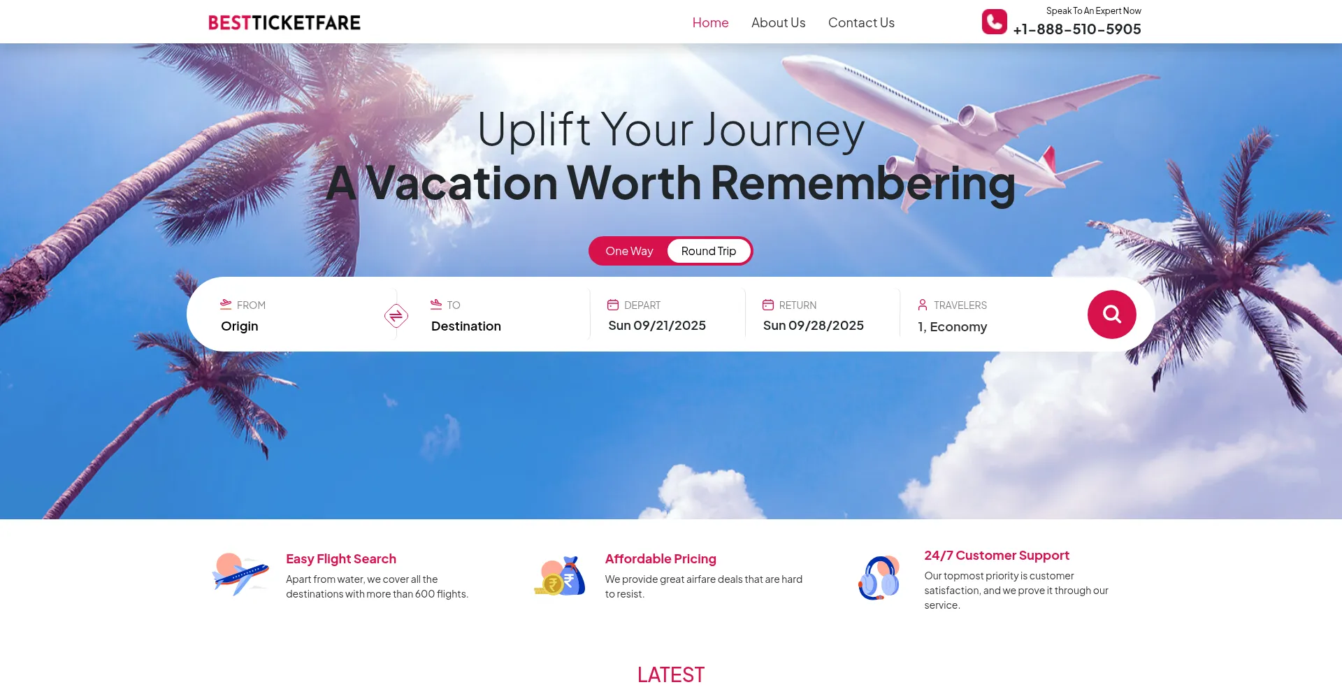 Bestticketfare.com Screenshot
