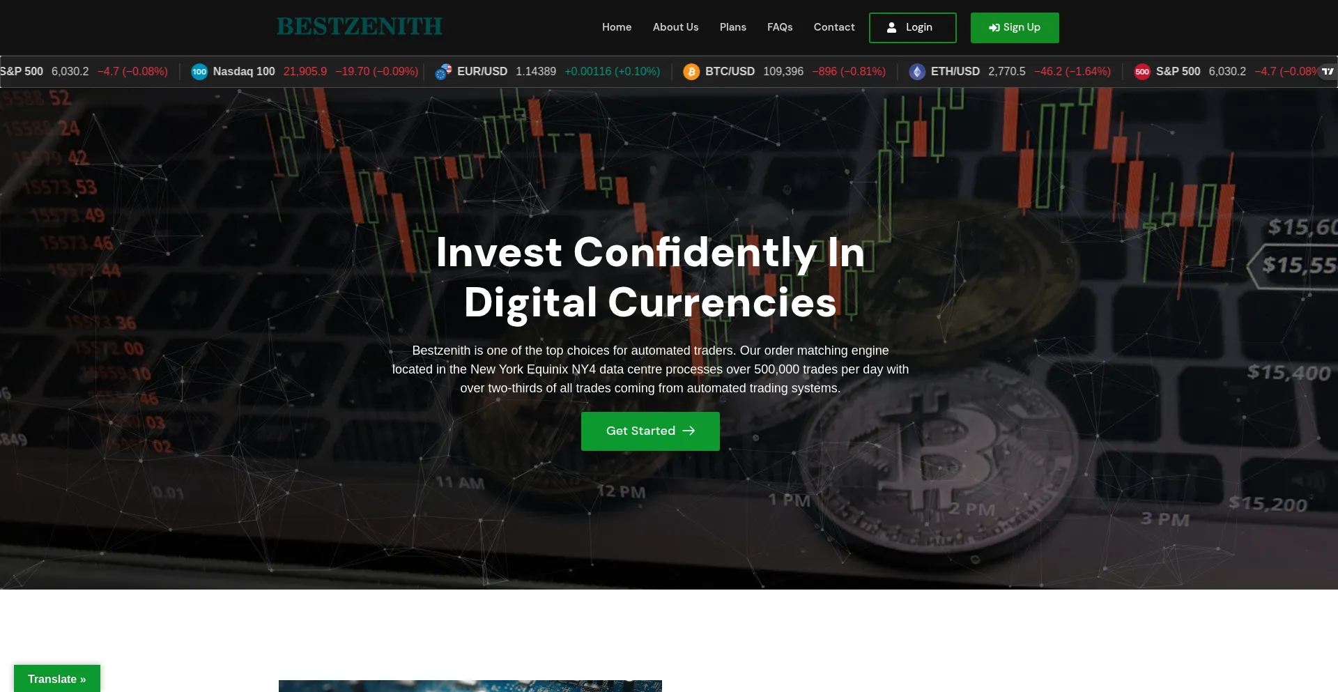 Website screenshot of Bestzenith.org