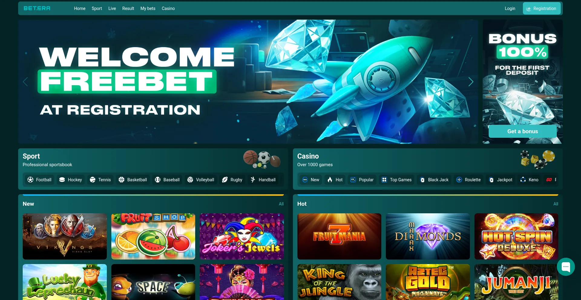 Website screenshot of Bet-era.org