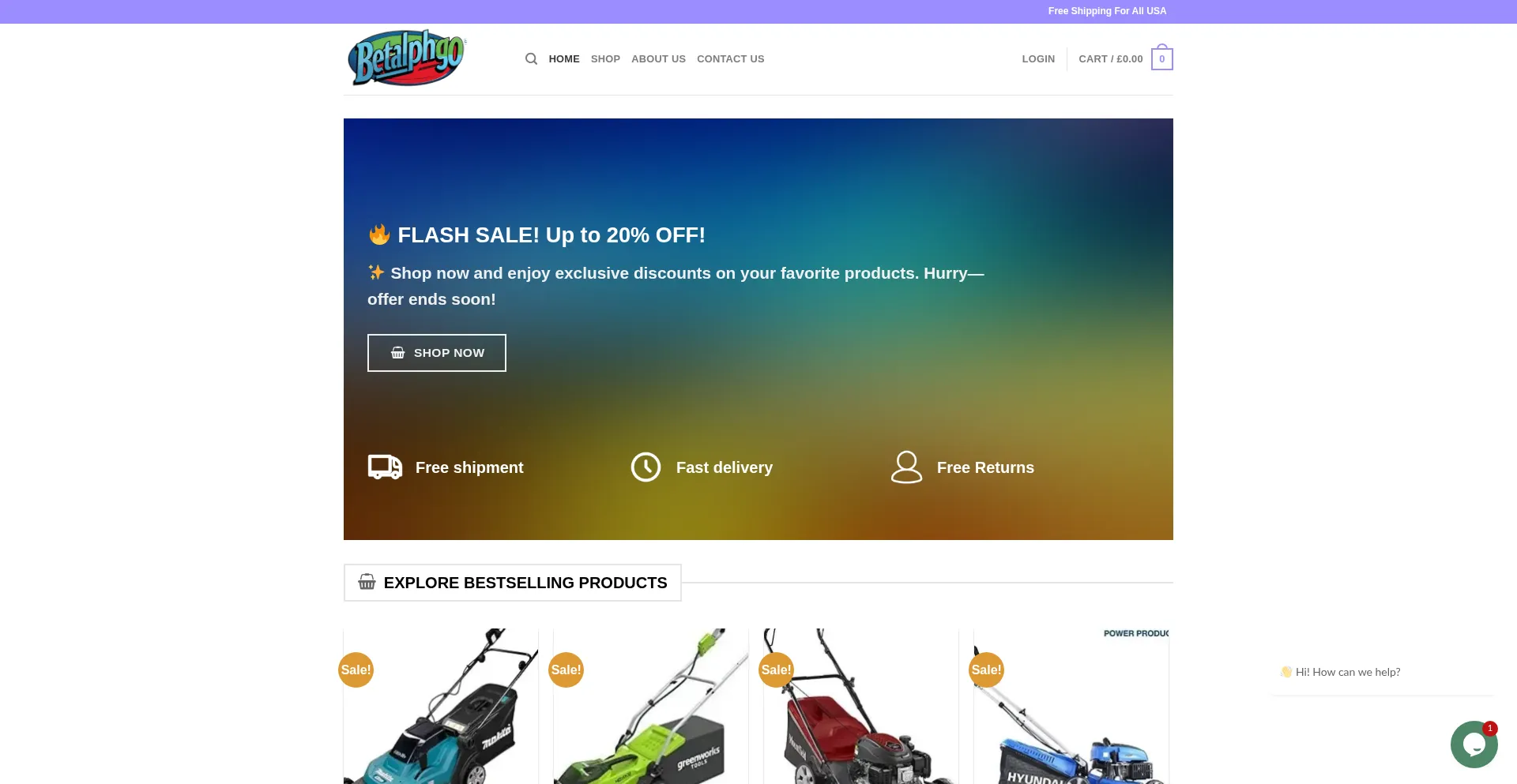 Website screenshot of Betalphg.com