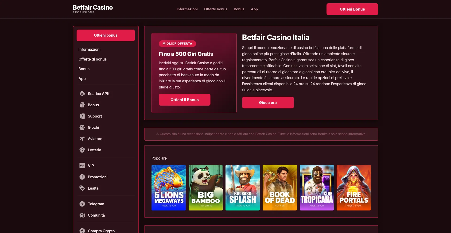 Betfaircasinoitalia.com