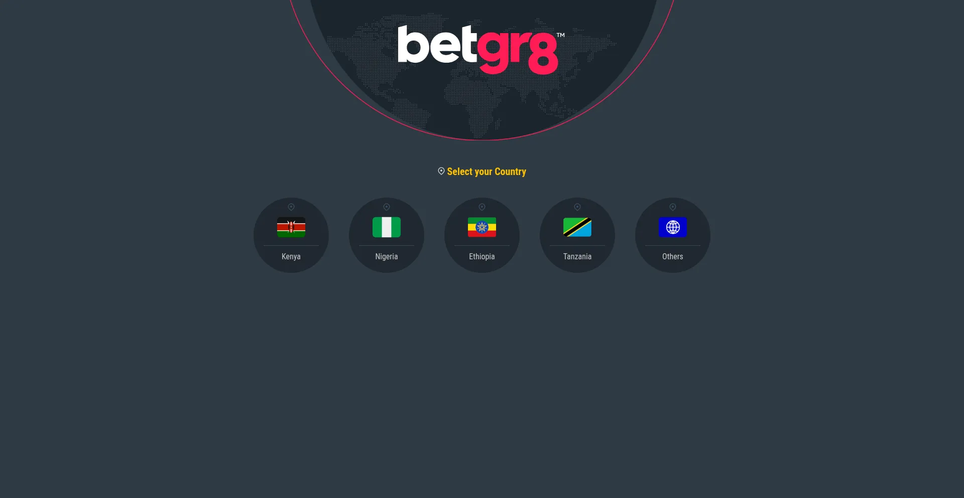 Website screenshot of Betgr8.com