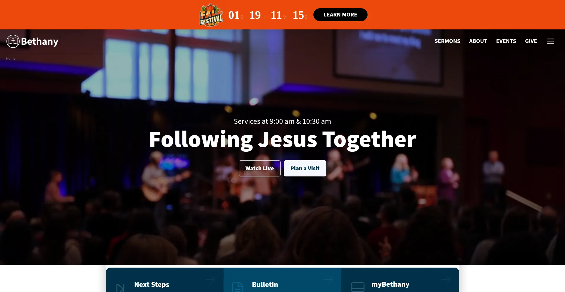 Bethanycentral.org Screenshot