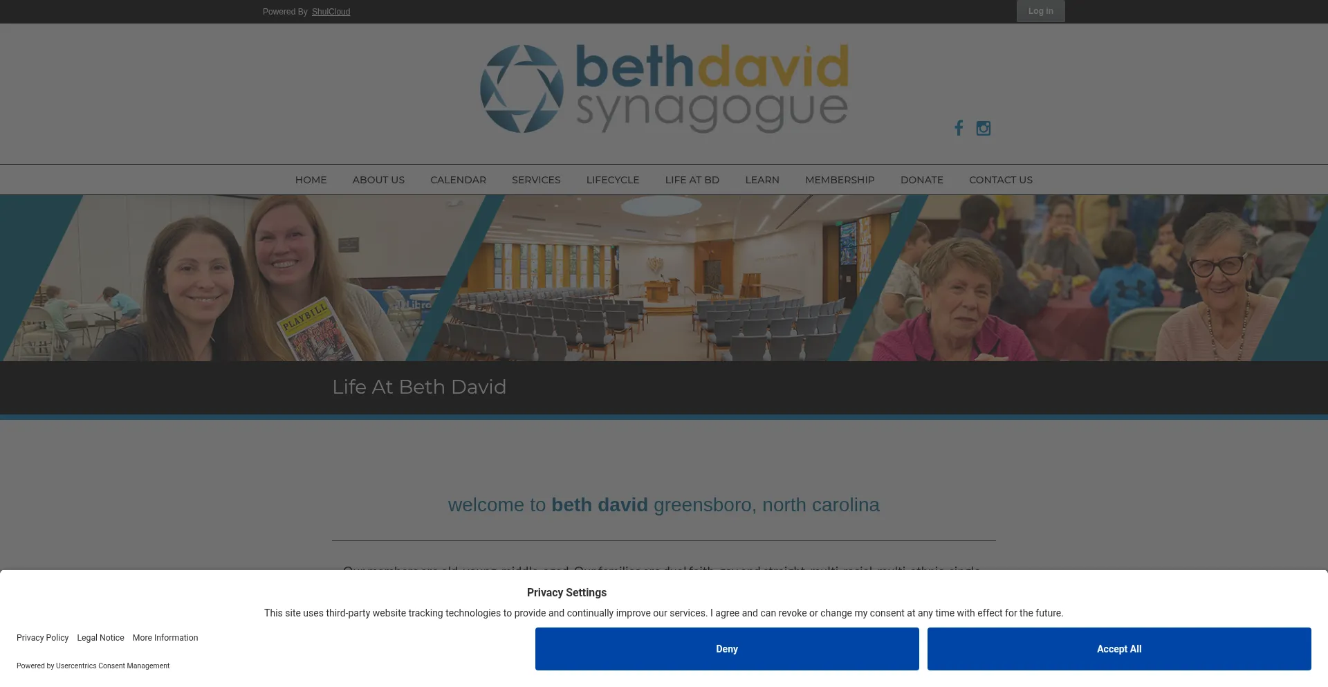 Bethdavidsynagogue.org Screenshot