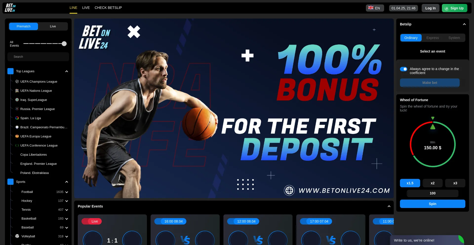 Website screenshot of Betonlive24-eu.com