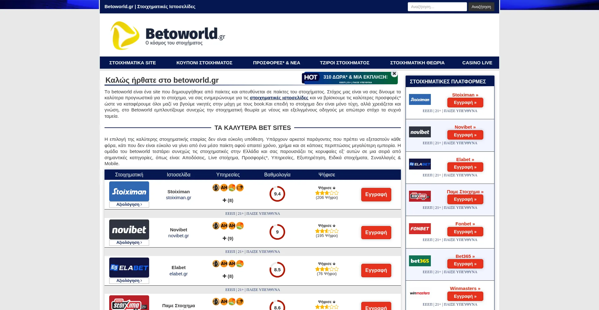 Betoworld.gr Screenshot