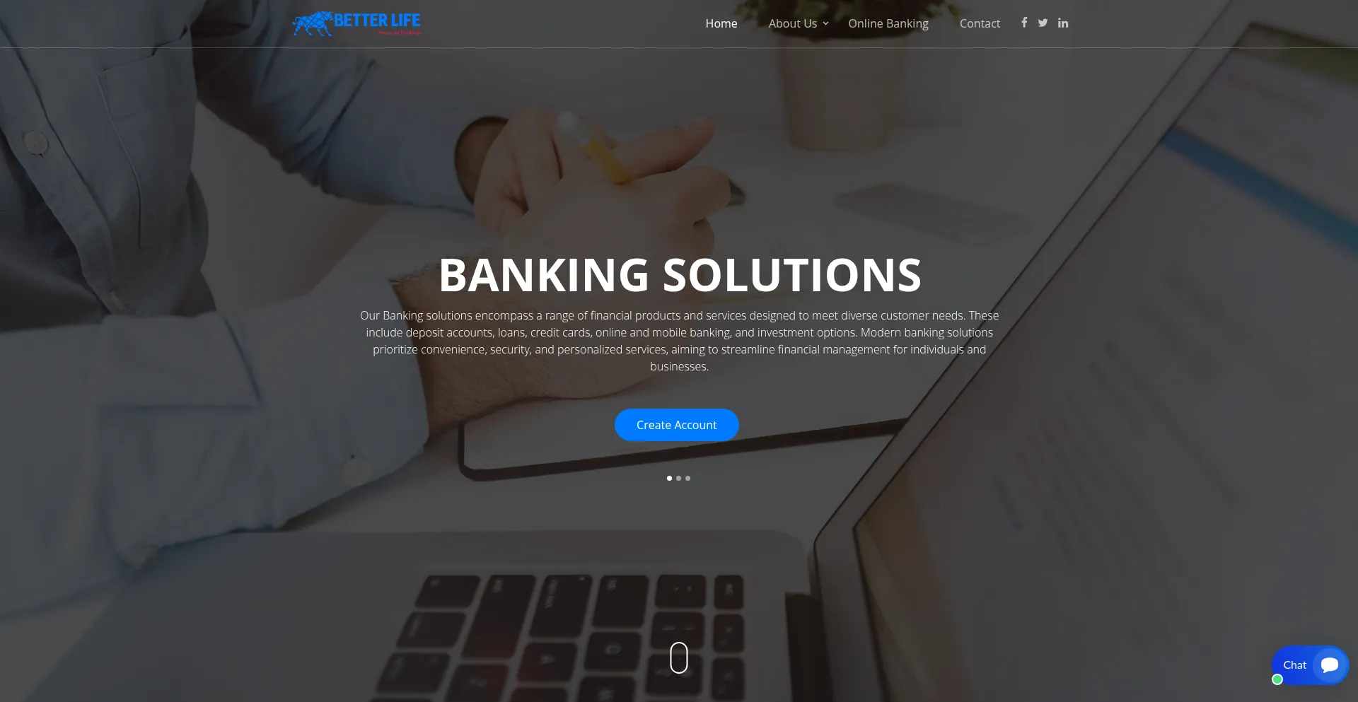 Website screenshot of Betterlifefinholdings.com