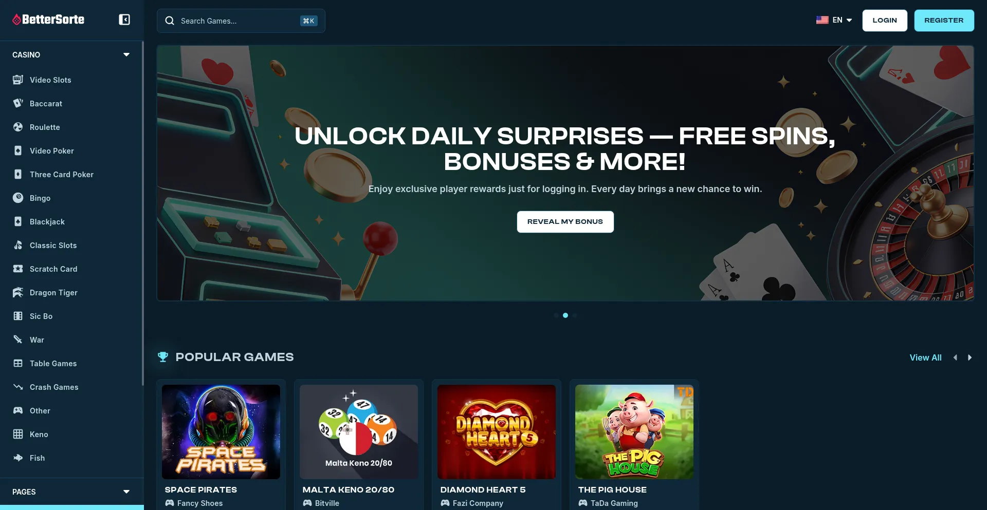 Website screenshot of Bettersorte.io