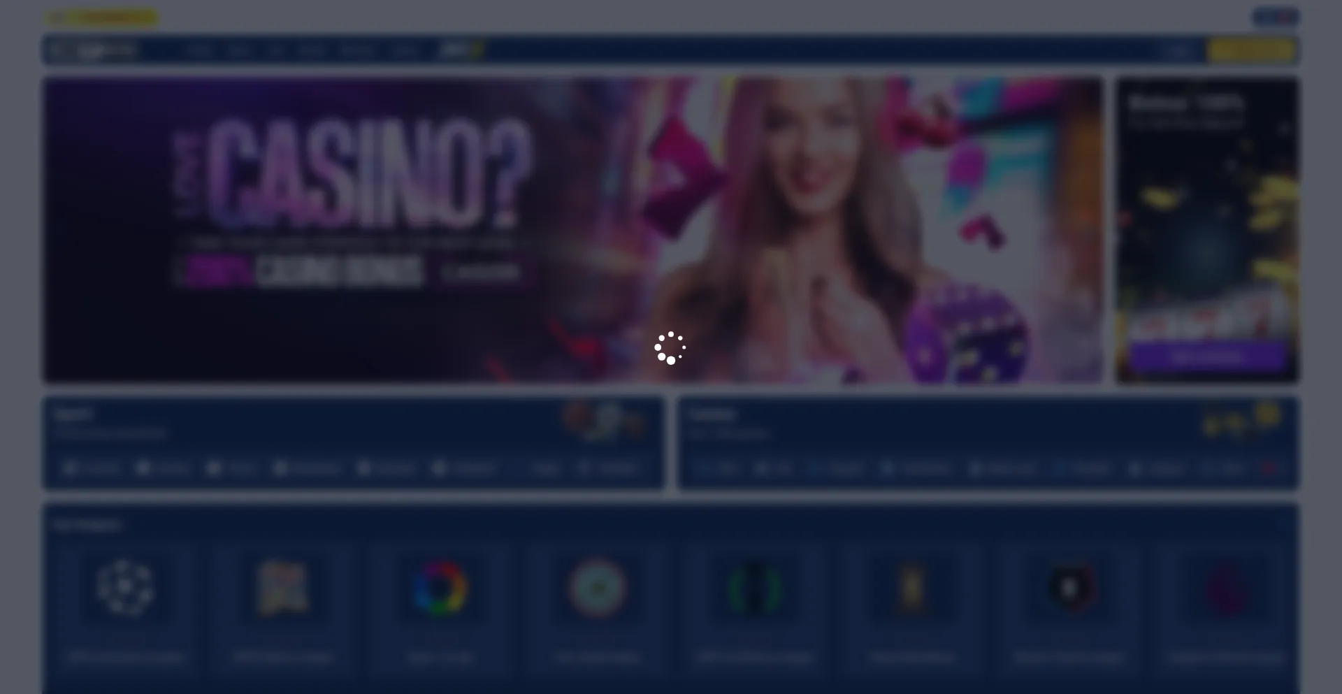 Website screenshot of Betvvin.com