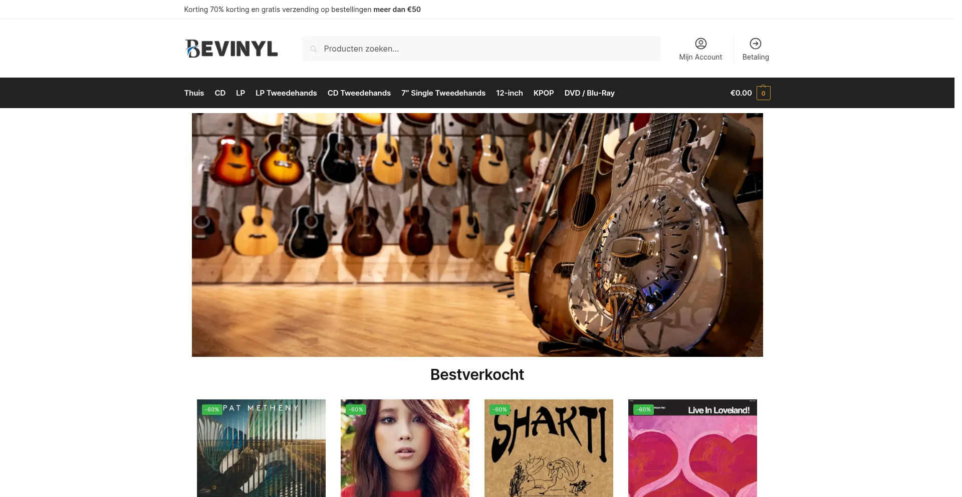 Bevinylwinkel.com Screenshot