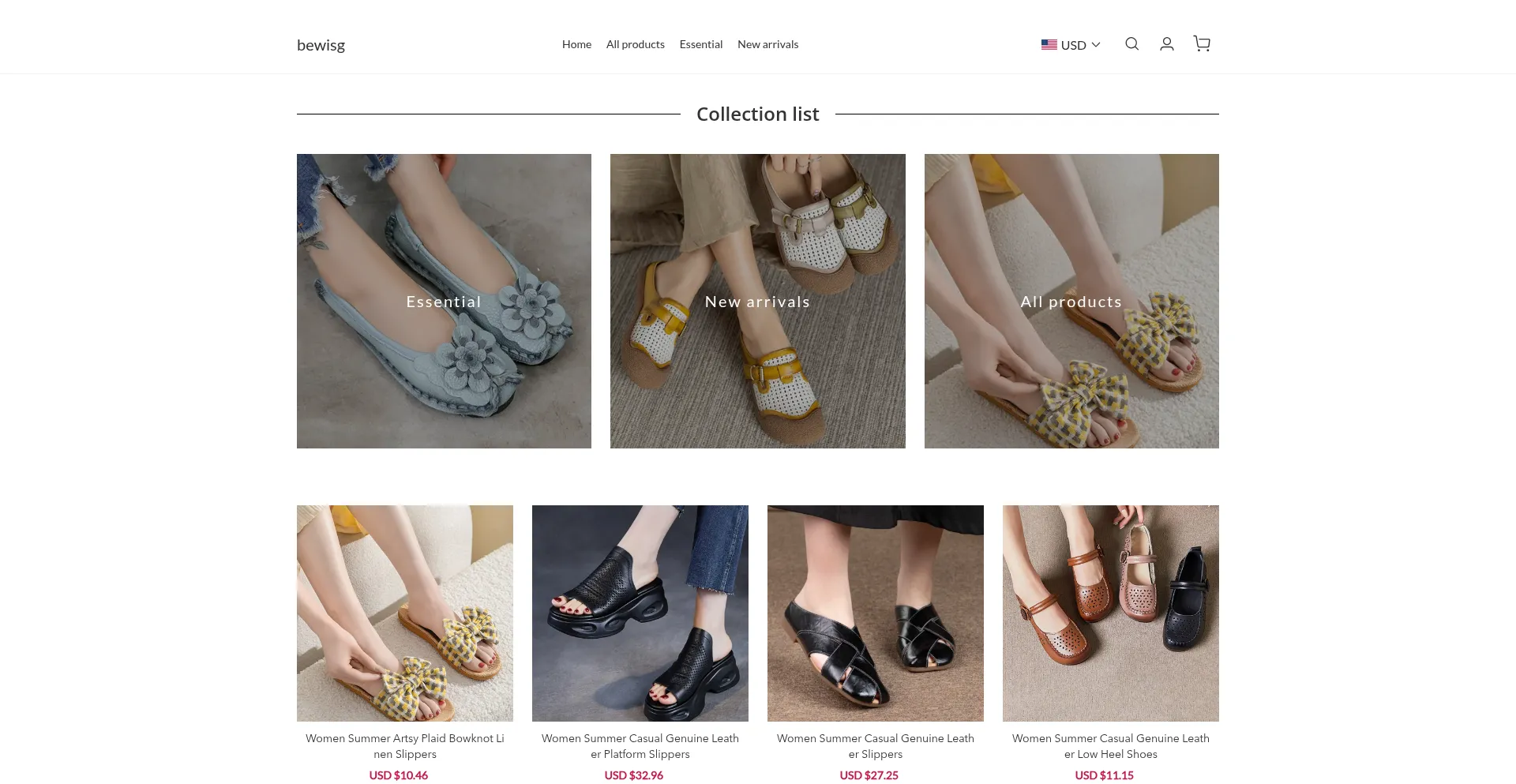 Website screenshot of Bewisg.com