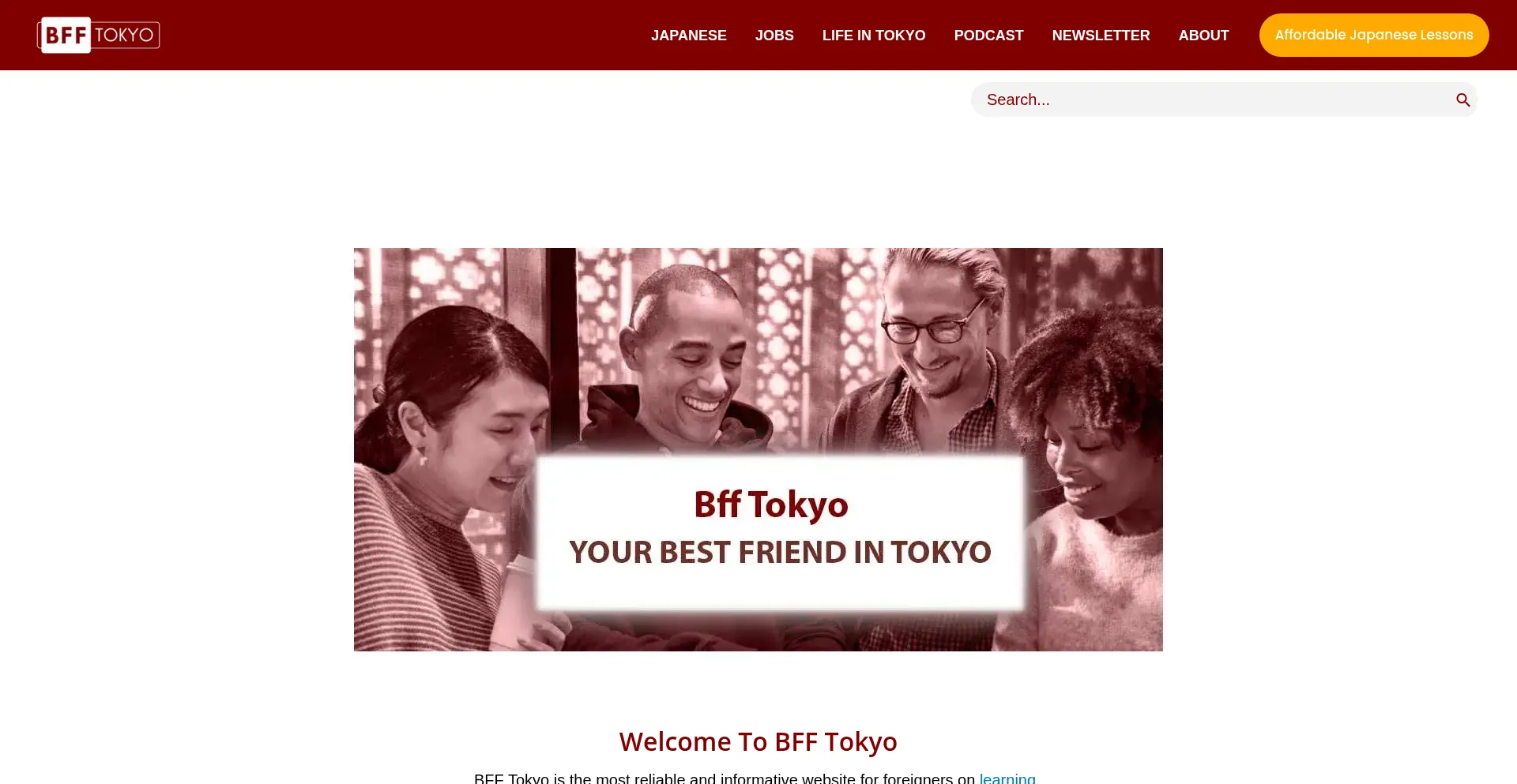 Website screenshot of Bfftokyo.com