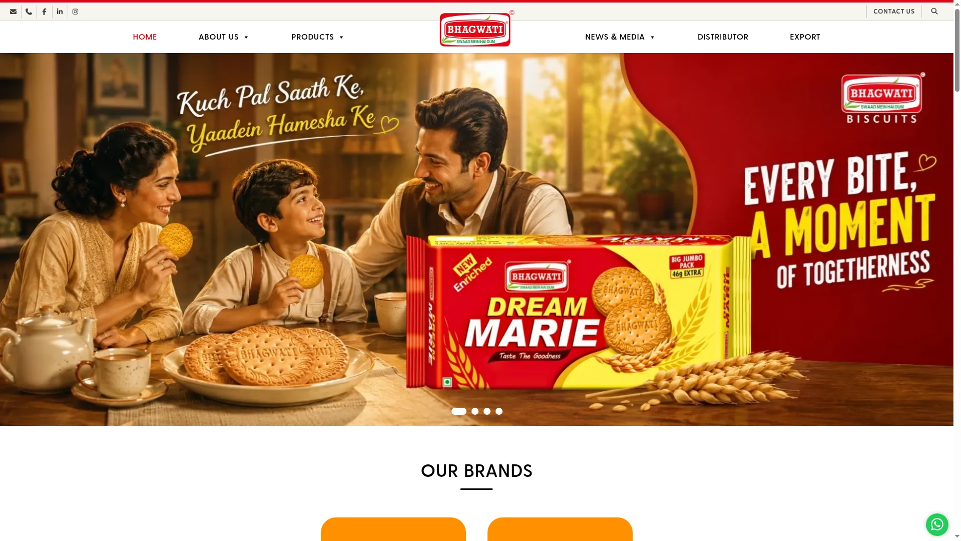 Bhagwatibiscuits.com