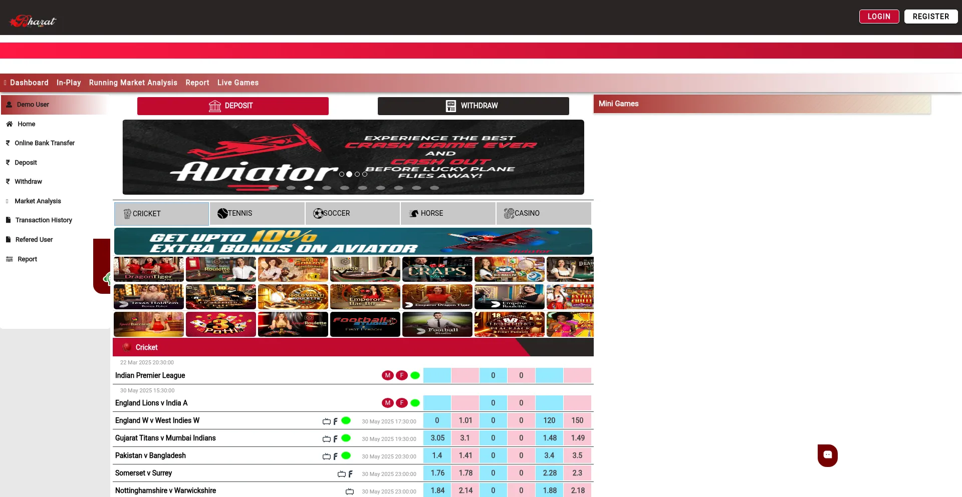 Website screenshot of Bharat99.co