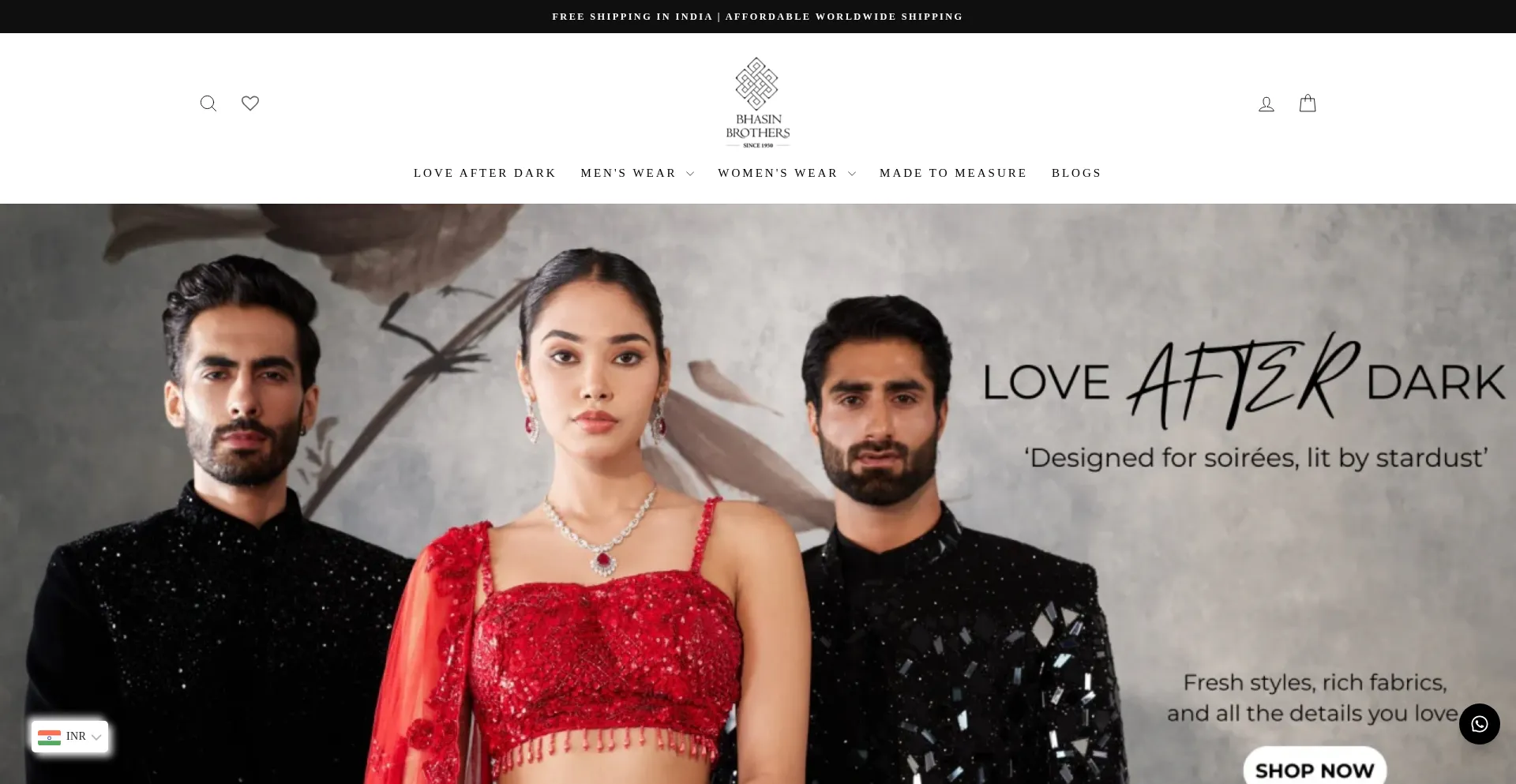 Website screenshot of Bhasinbrothers.com