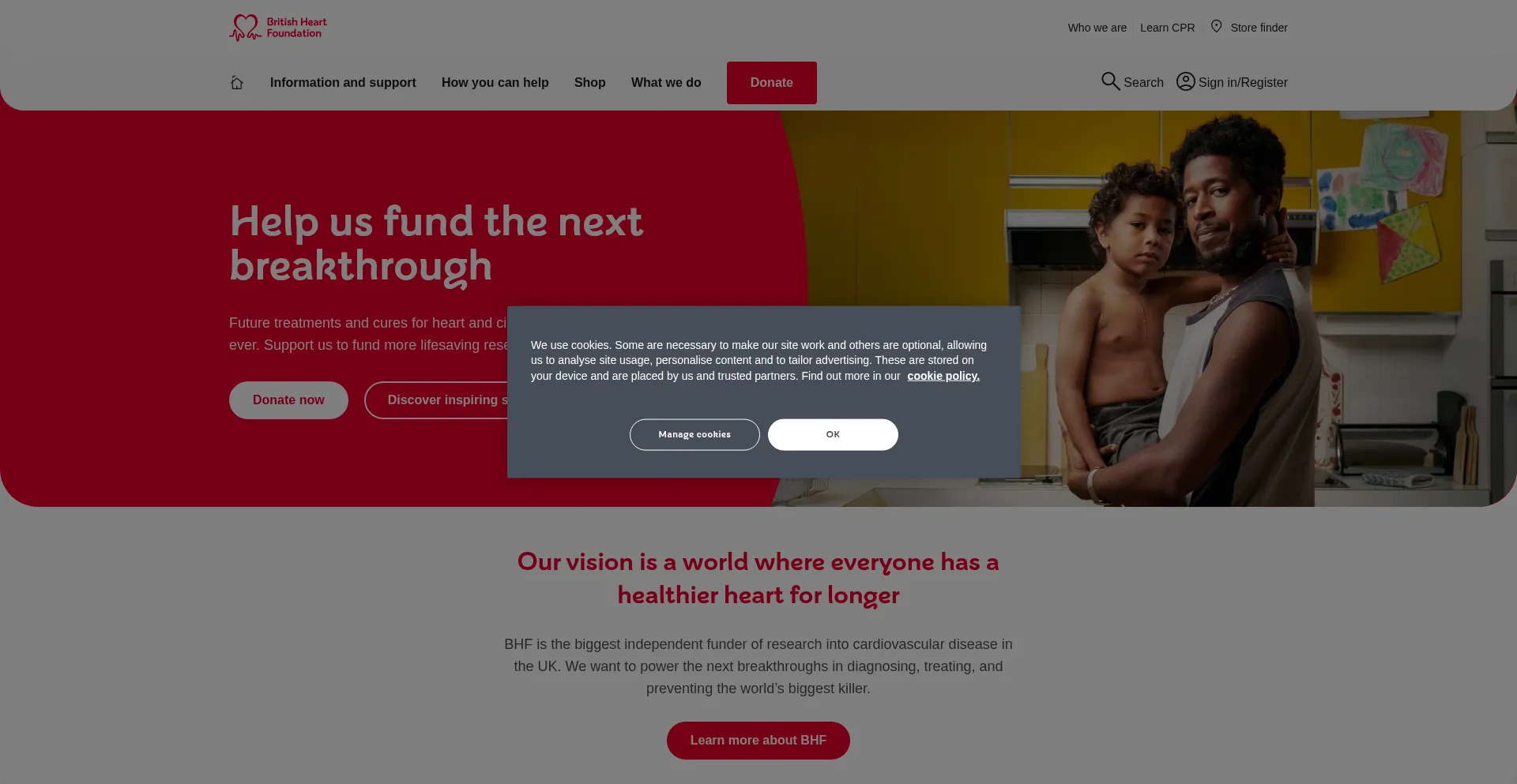 Bhf.org.uk Screenshot