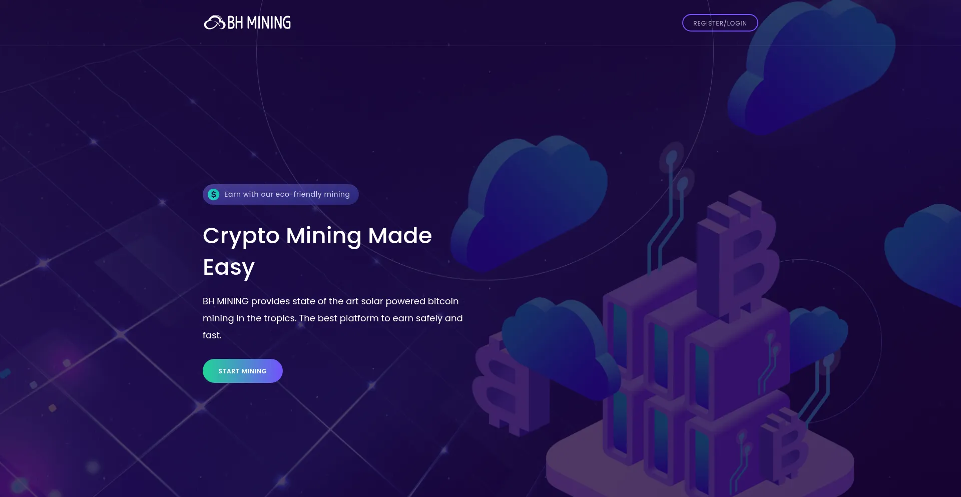 Website screenshot of Bhmining.fun