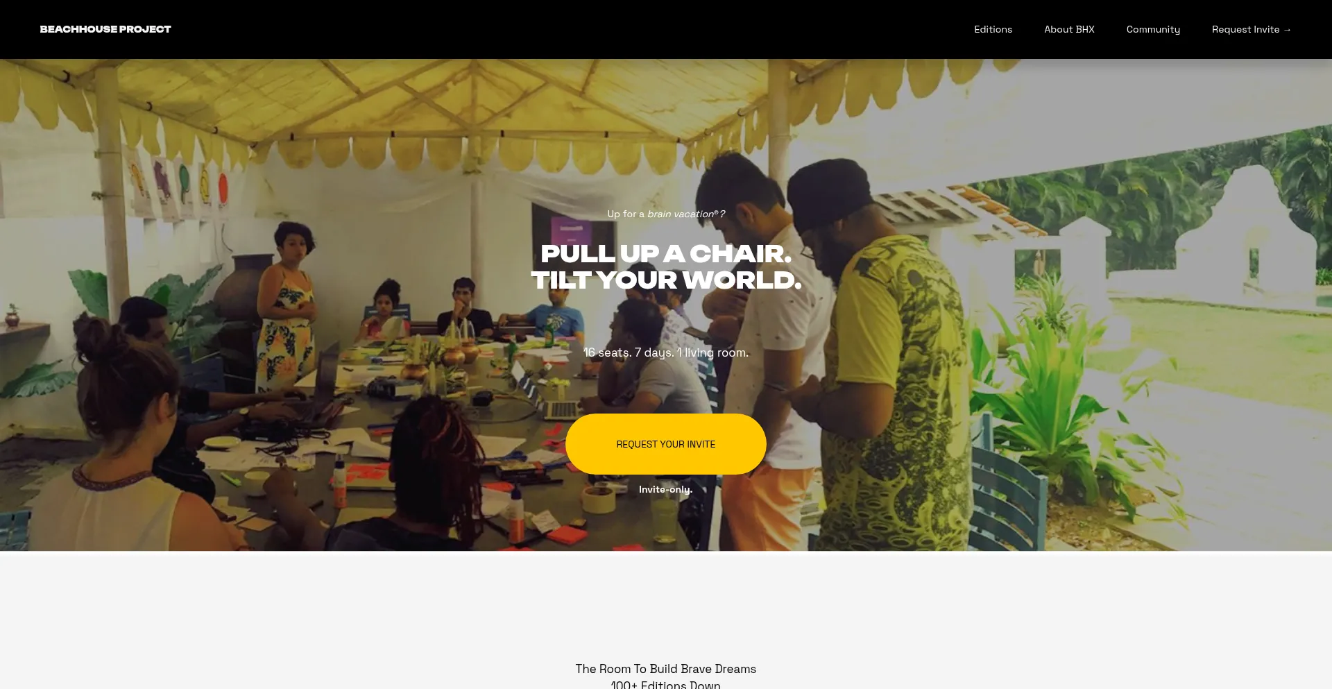 Website screenshot of Bhxproject.com