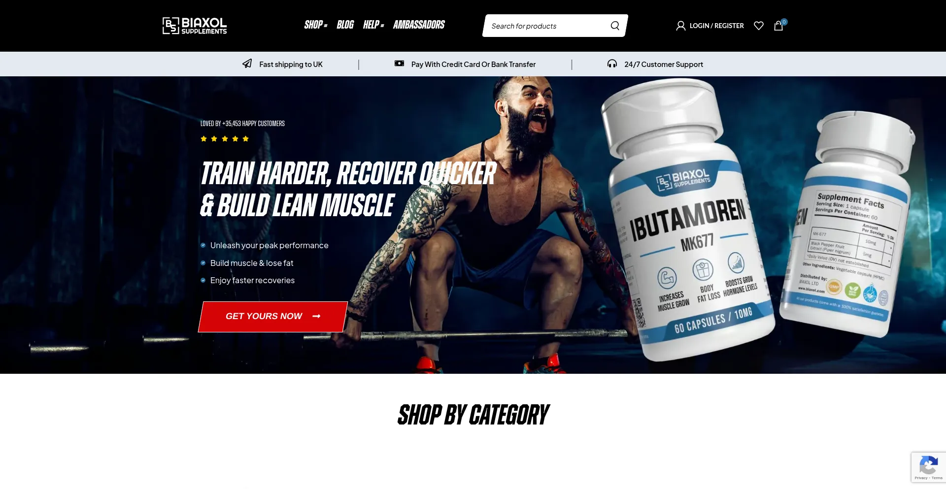 Website screenshot of Biaxol.co.uk