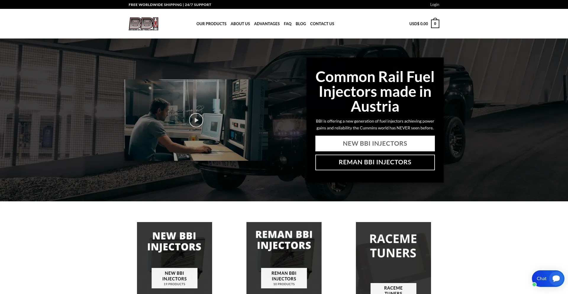 Website screenshot of Bigbanginjection.com