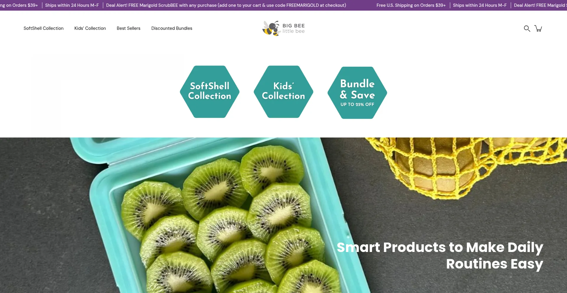 Website screenshot of Bigbeelittlebee.com