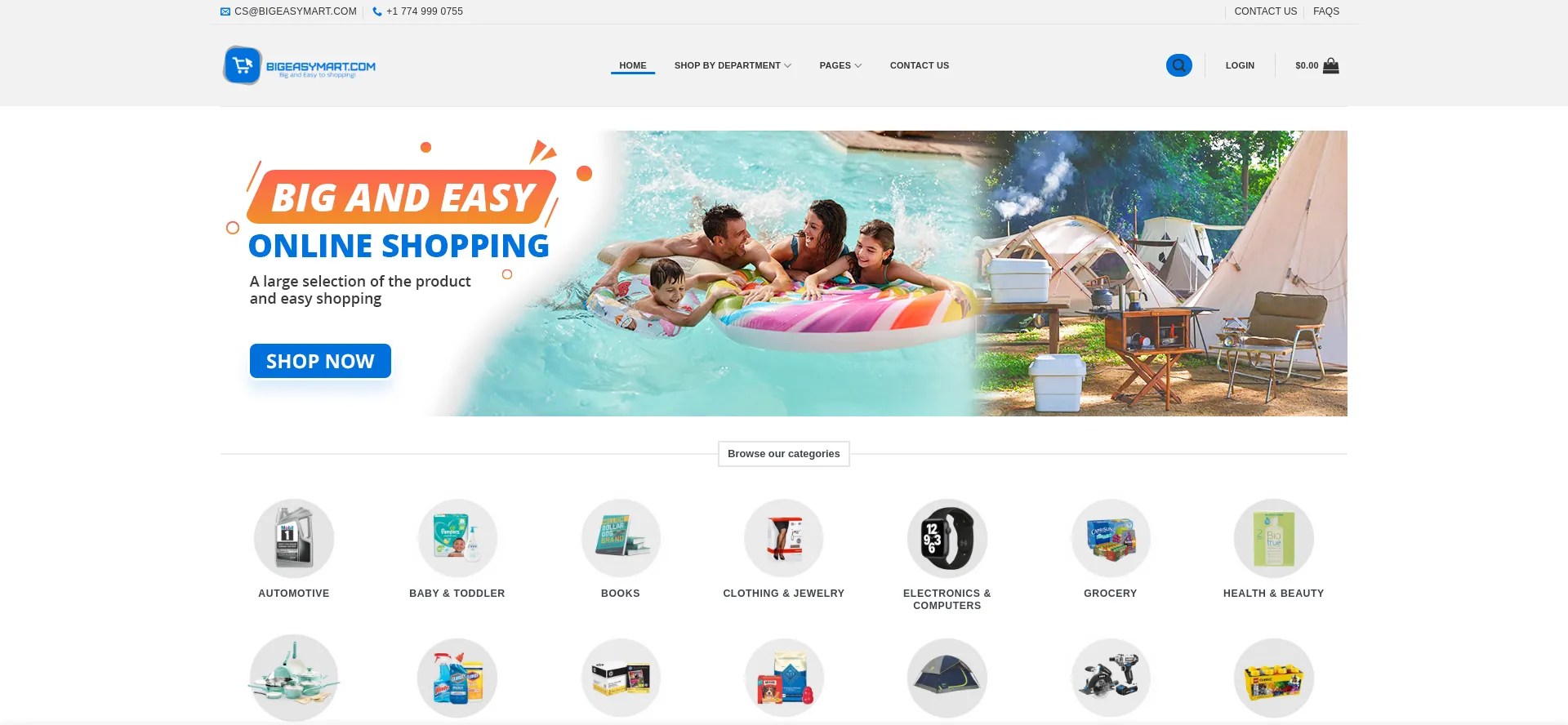 Website screenshot of Bigeasymart.com